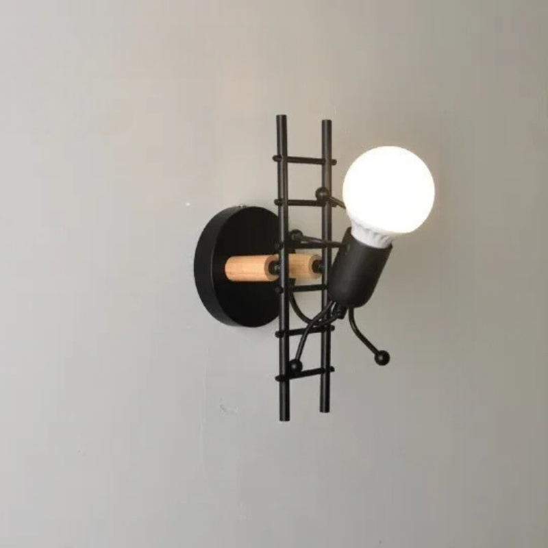 RoboLux LED-Wandleuchte im Roboterdesign aus Metall – Ansicht 3 von 14