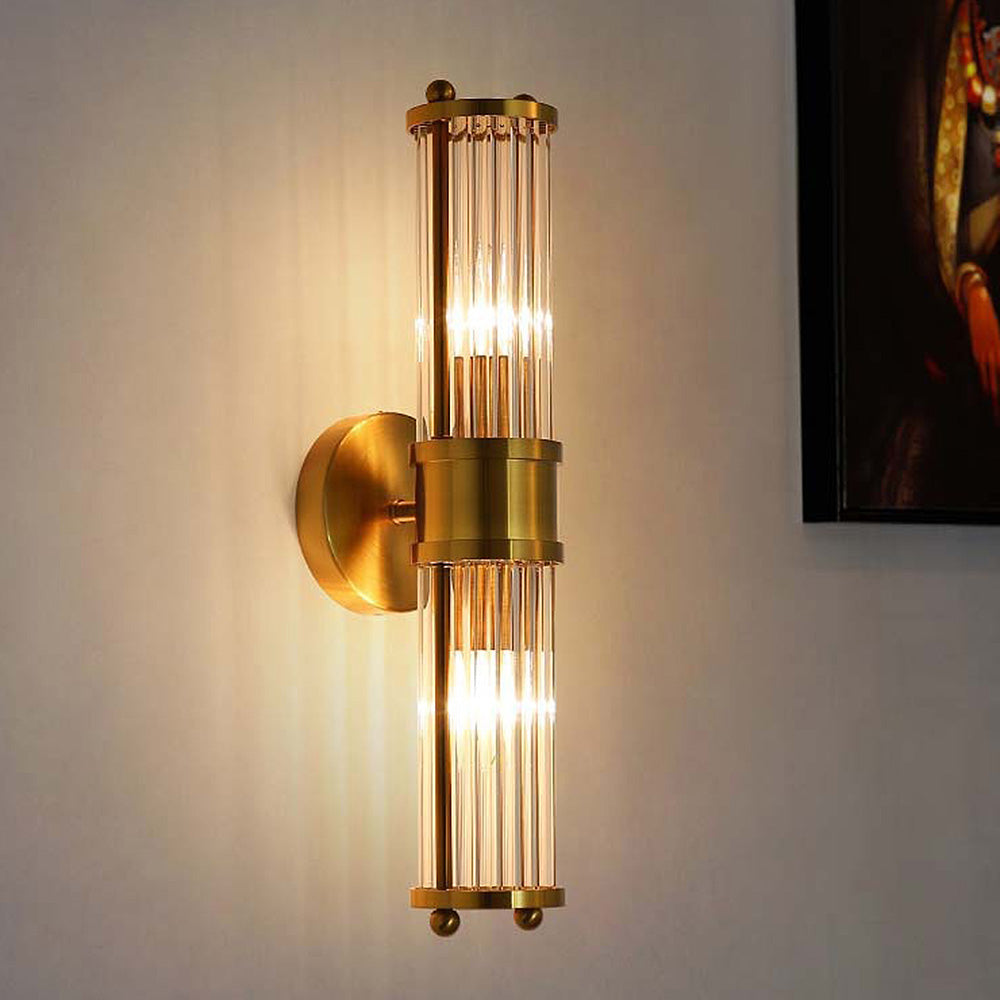Auralite Goldene LED-Wandleuchte mit warmem Licht