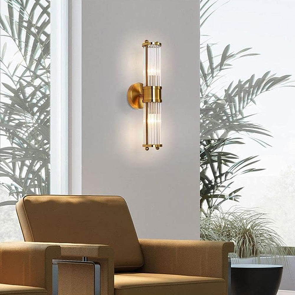 Auralite Goldene LED-Wandleuchte mit warmem Licht – Ansicht 7 von 10