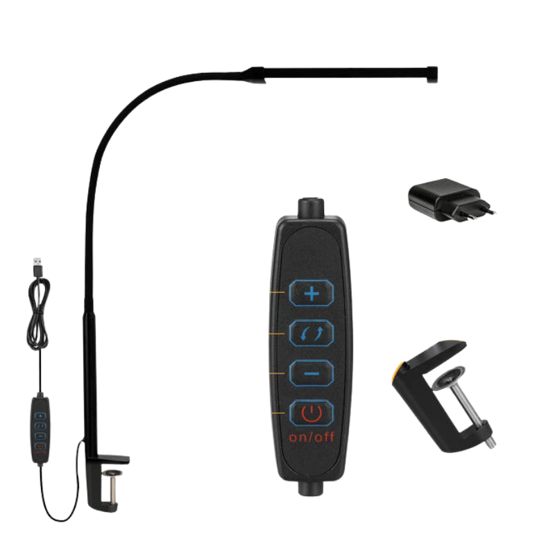 FlexLume LED Schreibtischlampe mit flexiblem Schwanenhals aus Metall