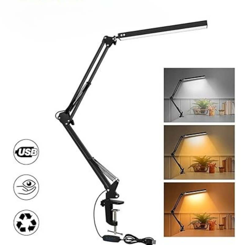 ArcLumo Dimmbare LED-Schreibtischlampe mit Schwenkarm – Ansicht 3 von 4