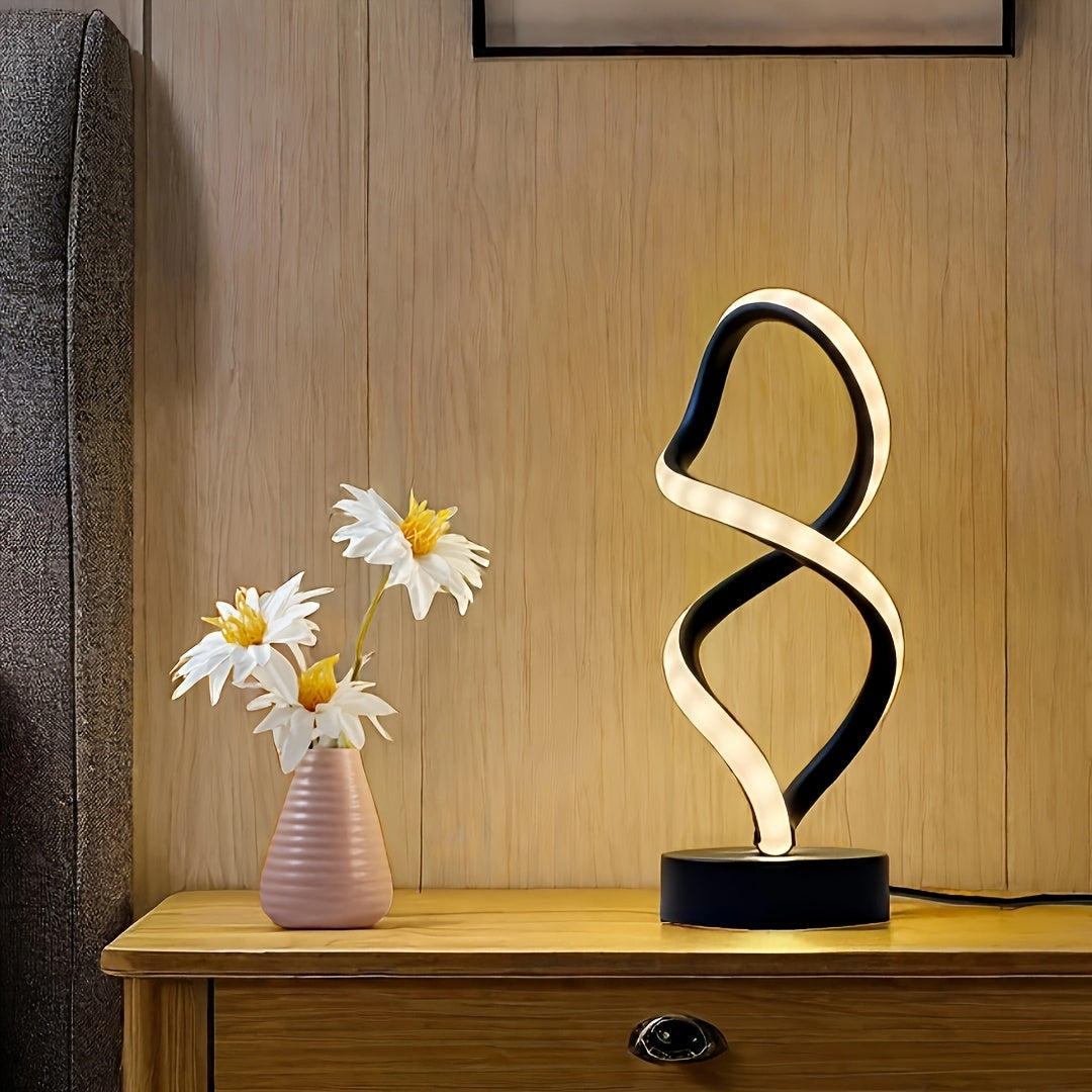 LumiSpire Spiralförmige LED-Tischleuchte mit Farbmodi – Ansicht 7 von 9