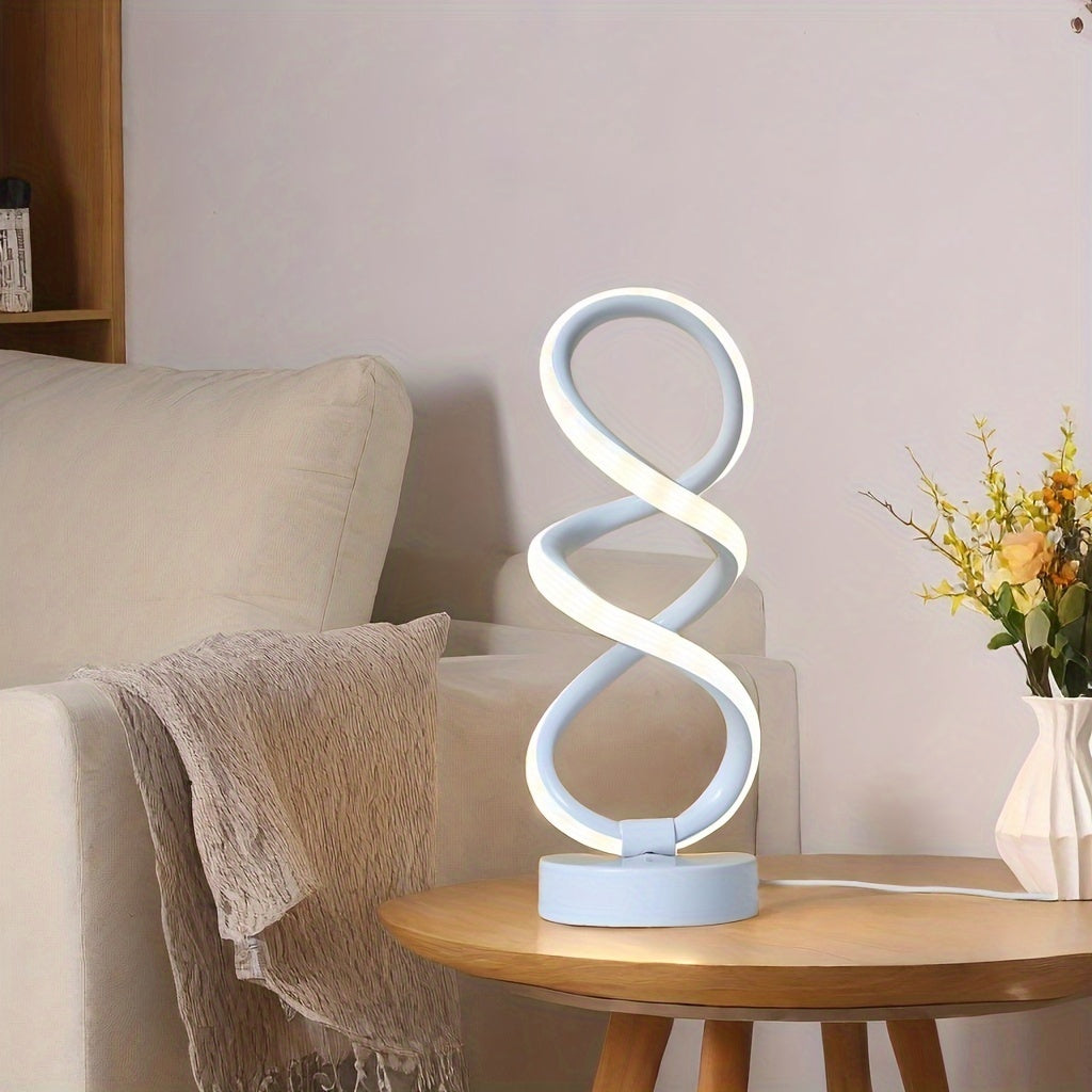 LumiSpire Spiralförmige LED-Tischleuchte mit Farbmodi – Ansicht 6 von 9