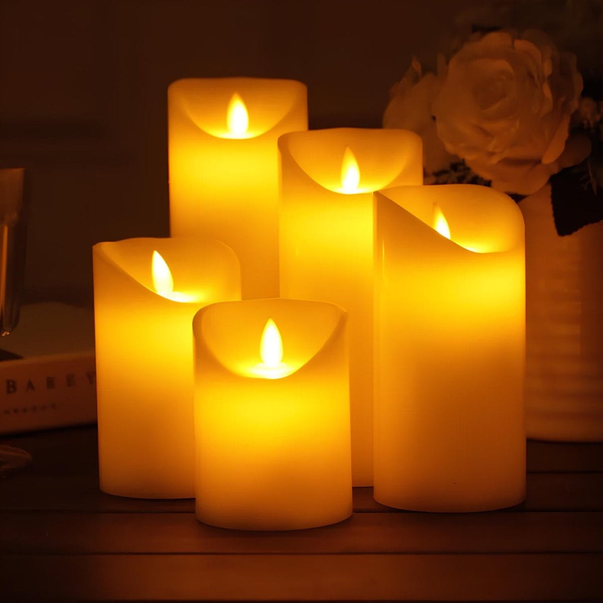 WarmGlow Flammenlose LED-Kerzen für drinnen & draußen – Ansicht 7 von 17