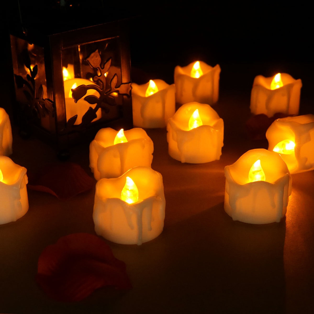 CeraGlow Flammenlose LED-Kerzen mit Flacker-Effekt, 12er Set – Ansicht 4 von 8