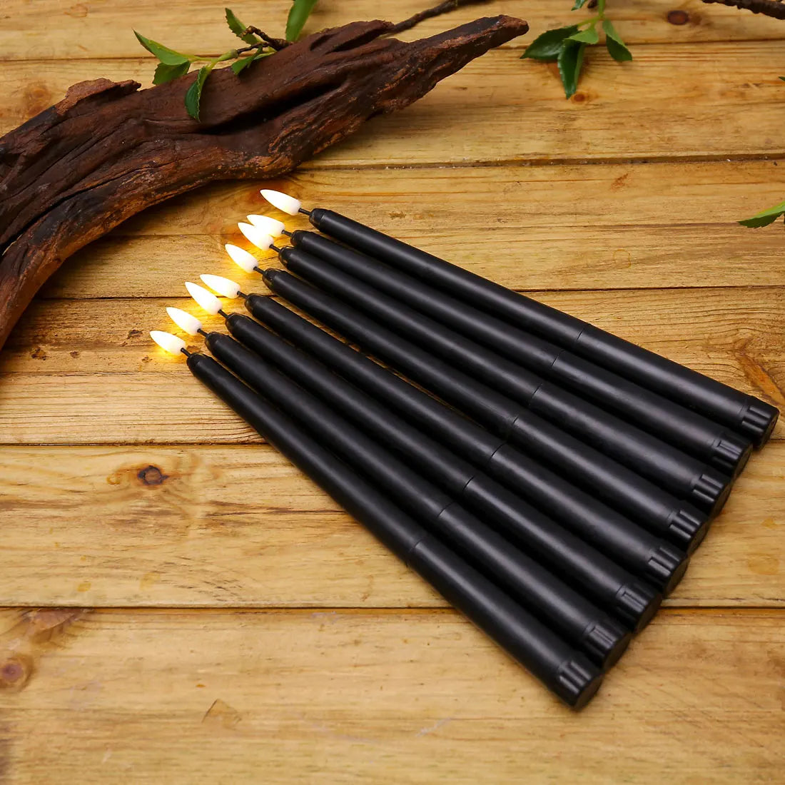 MidnightGlow Flammenlose LED-Kerzen mit Timer & Fernbedienung aus Stoff – Ansicht 10 von 11