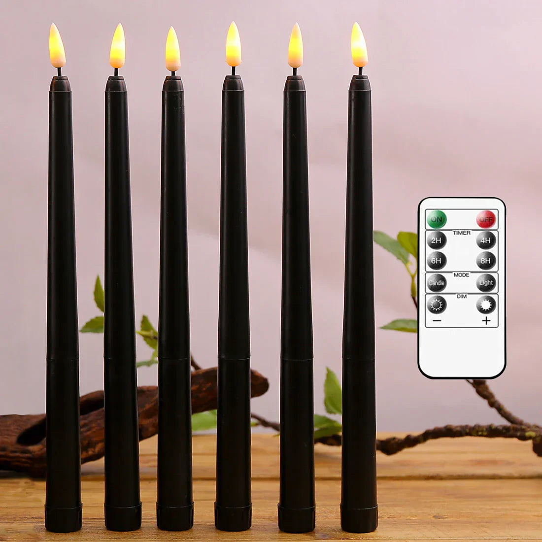 MidnightGlow Flammenlose LED-Kerzen mit Timer & Fernbedienung aus Stoff – Ansicht 2 von 11