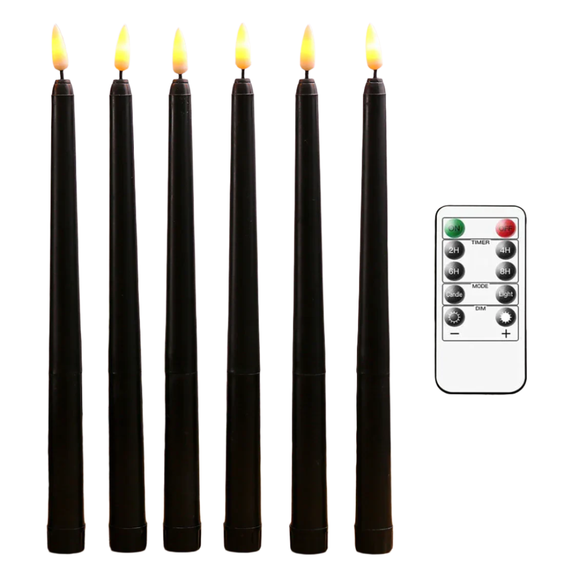 MidnightGlow Flammenlose LED-Kerzen mit Timer & Fernbedienung aus Stoff – Ansicht 5 von 11