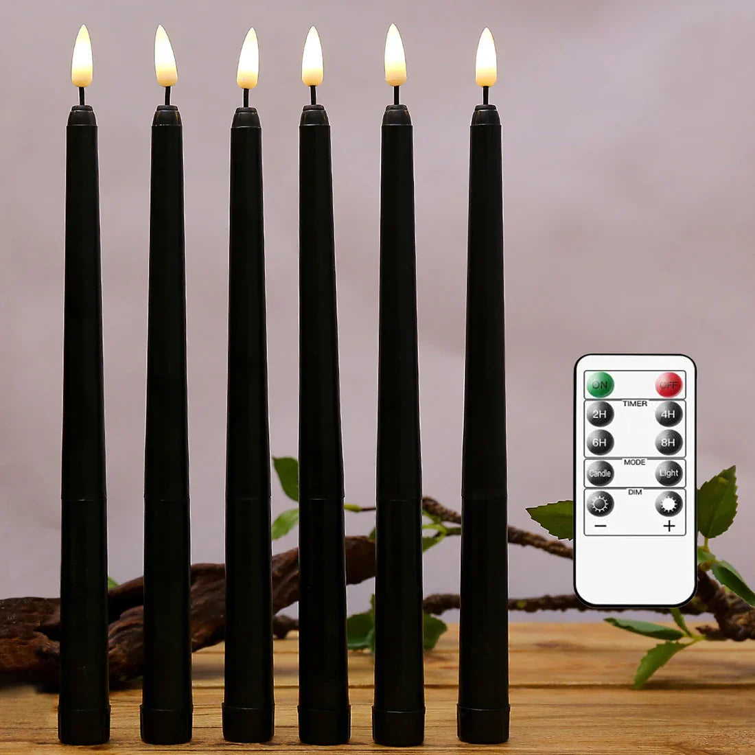 MidnightGlow Flammenlose LED-Kerzen mit Timer & Fernbedienung aus Stoff – Ansicht 7 von 11