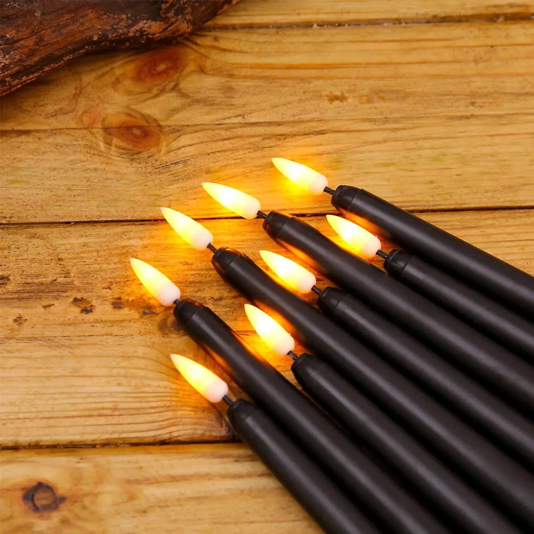 MidnightGlow Flammenlose LED-Kerzen mit Timer & Fernbedienung aus Stoff – Ansicht 9 von 11