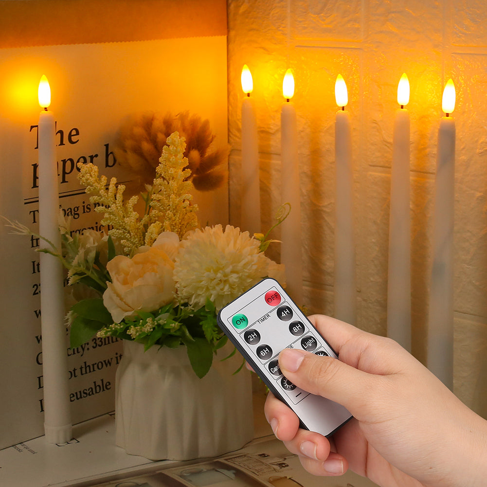 FlamoVela Flammenlose LED-Kronleuchterkerzen mit Fernbedienung – LED-Kerzen – Ansicht 4 von 9
