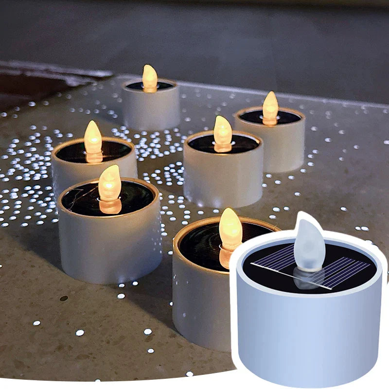 GlowCandle Flammenlose Solar-Kerzen für Garten & Terrasse – LED-Kerzen