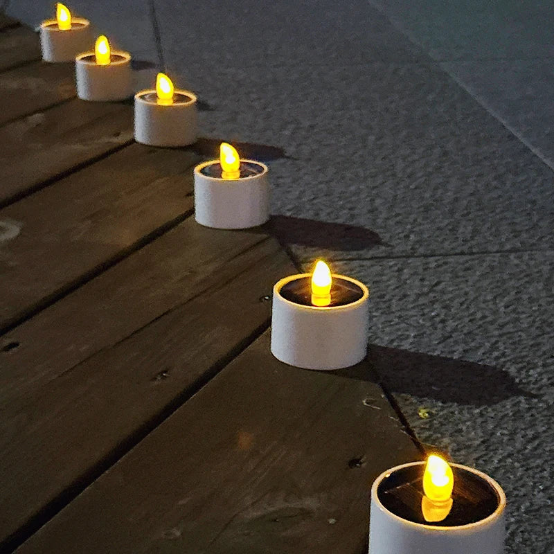 GlowCandle Flammenlose Solar-Kerzen für Garten & Terrasse – LED-Kerzen – Ansicht 4 von 6