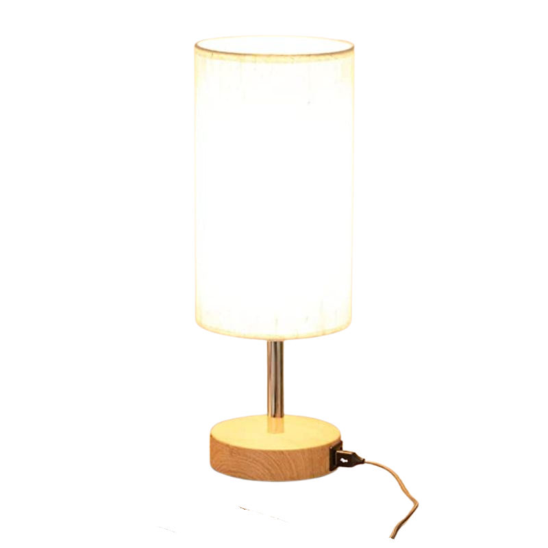 WendaDome Dimmbare Touch-Tischleuchte mit USB-Anschluss aus Holz – Ansicht 5 von 24