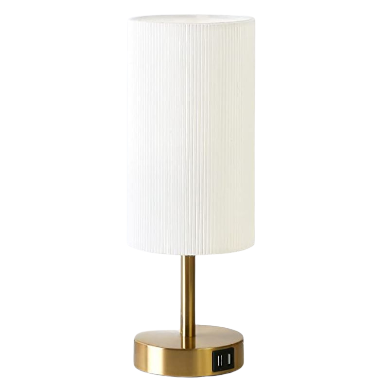 WendaDome Dimmbare Touch-Tischleuchte mit USB-Anschluss aus Holz – Ansicht 7 von 24