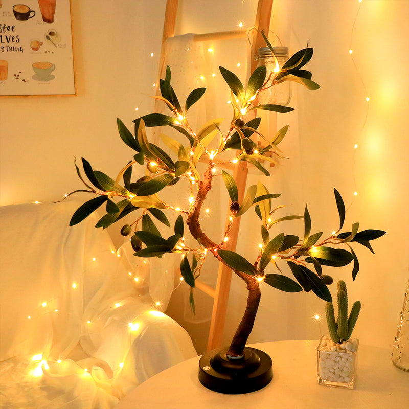AurumZweig LED-Baumlampe mit Warmlicht in Gold – Dekoleuchte