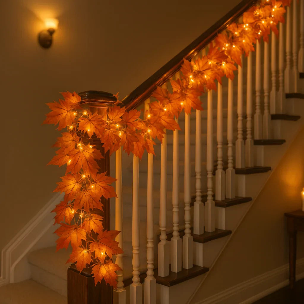 MapleGlow LED-Blättergirlande in Warmweiß – Lichterkette – Ansicht 2 von 6