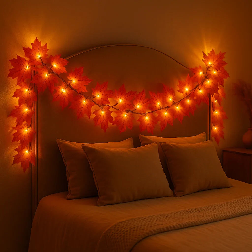 MapleGlow LED-Blättergirlande in Warmweiß – Lichterkette – Ansicht 5 von 6