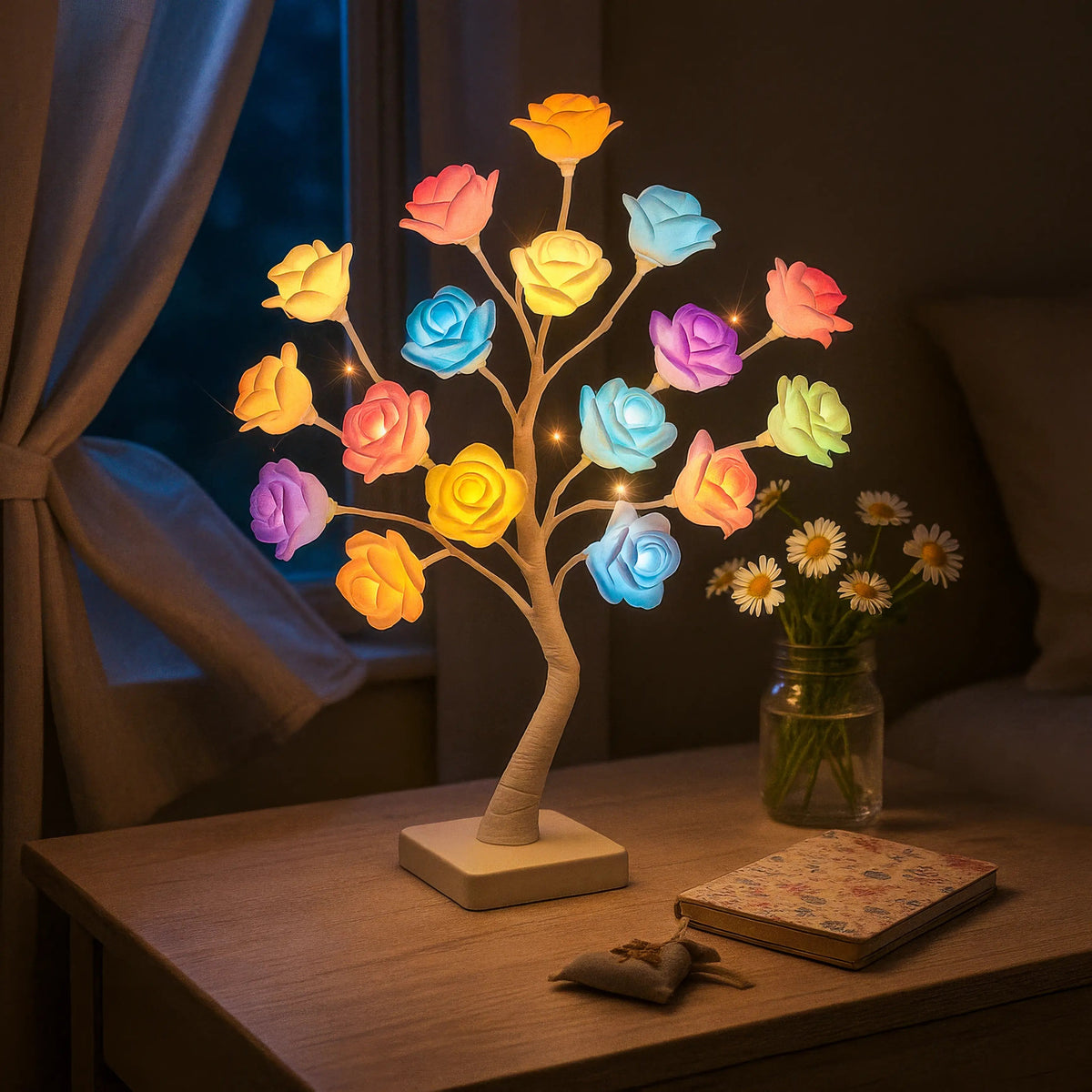 BlütenAura LED-Blütenbaum für warmes Wohnlicht – Dekoleuchte