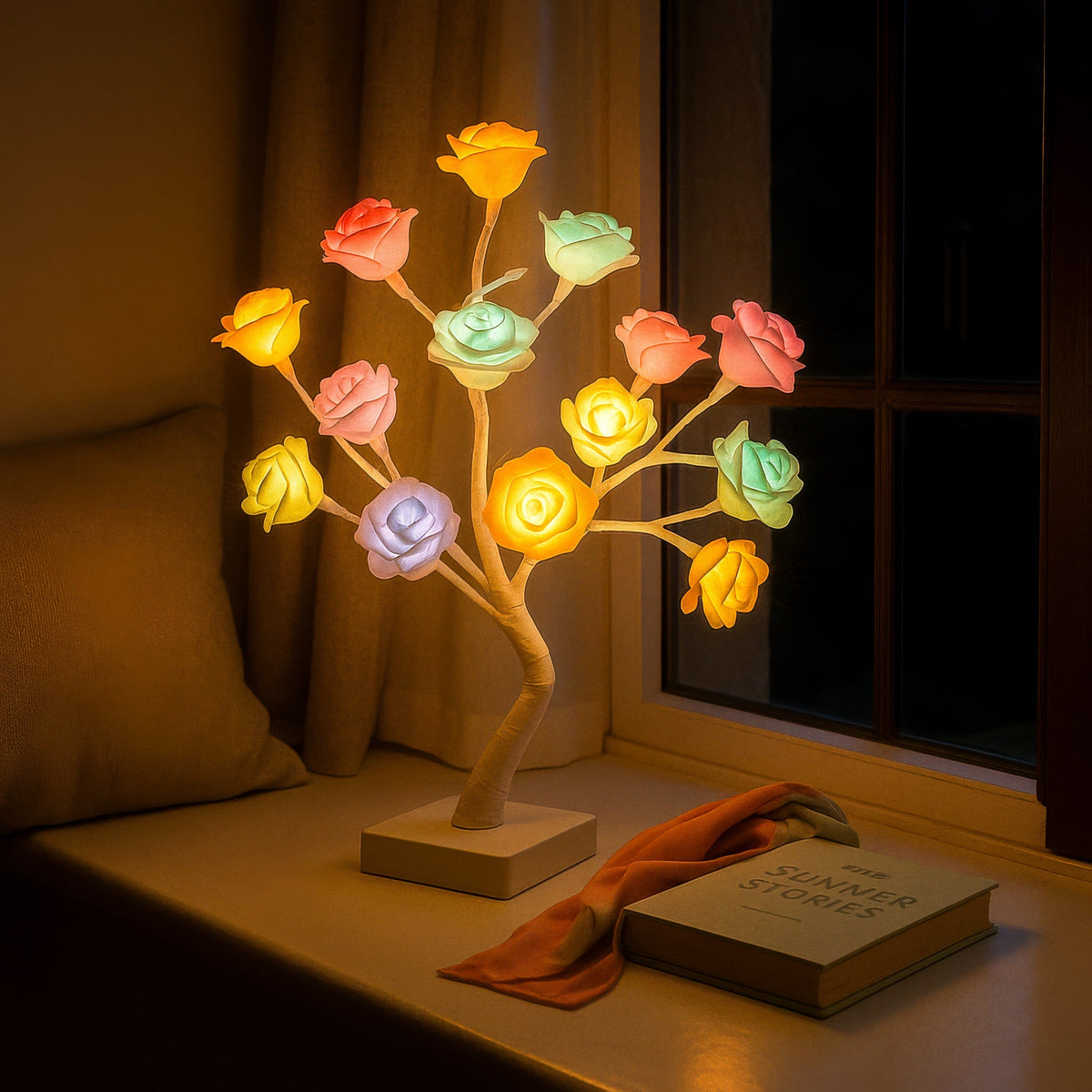 BlütenAura LED-Blütenbaum für warmes Wohnlicht – Dekoleuchte – Ansicht 2 von 6