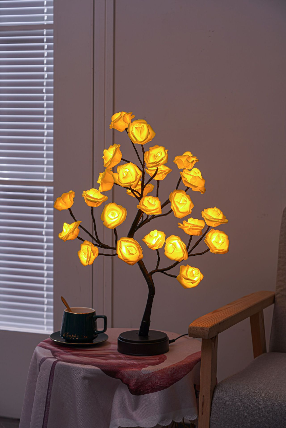 BlossomFlame LED Blütenlampe mit warmweißem Licht – Dekoleuchte – Ansicht 2 von 5