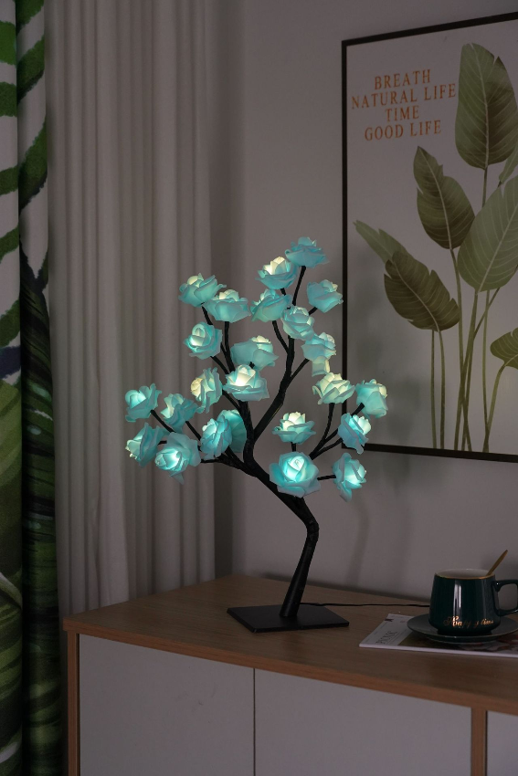 BlossomFlame LED Blütenlampe mit warmweißem Licht – Dekoleuchte – Ansicht 4 von 5