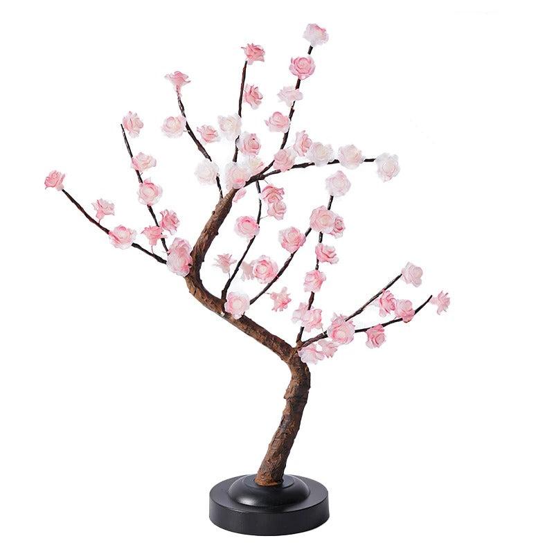 SakuraGlow LED Bonsai-Tischlampe mit Blüten – Dekoleuchte – Ansicht 4 von 5