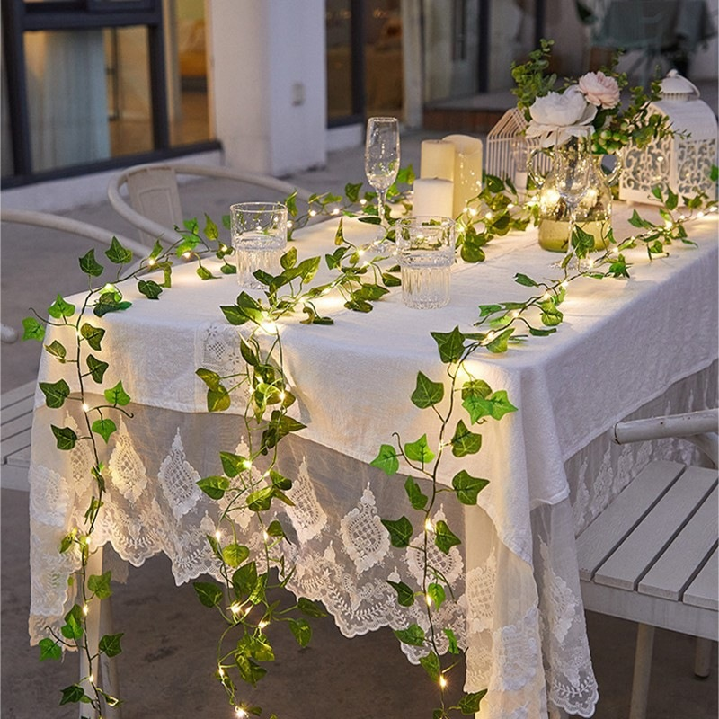 IvyLume LED-Efeugirlande für Wand und Tisch – Lichterkette aus Stoff