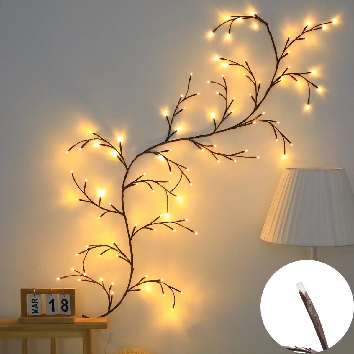 FrostBloom LED-Eisblüten-Lichterranke für Wand & Fenster – Lichterkette – Ansicht 3 von 5