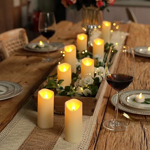 GlowFlame LED-Kerzen-Set mit Flackereffekt – Ansicht 8 von 11