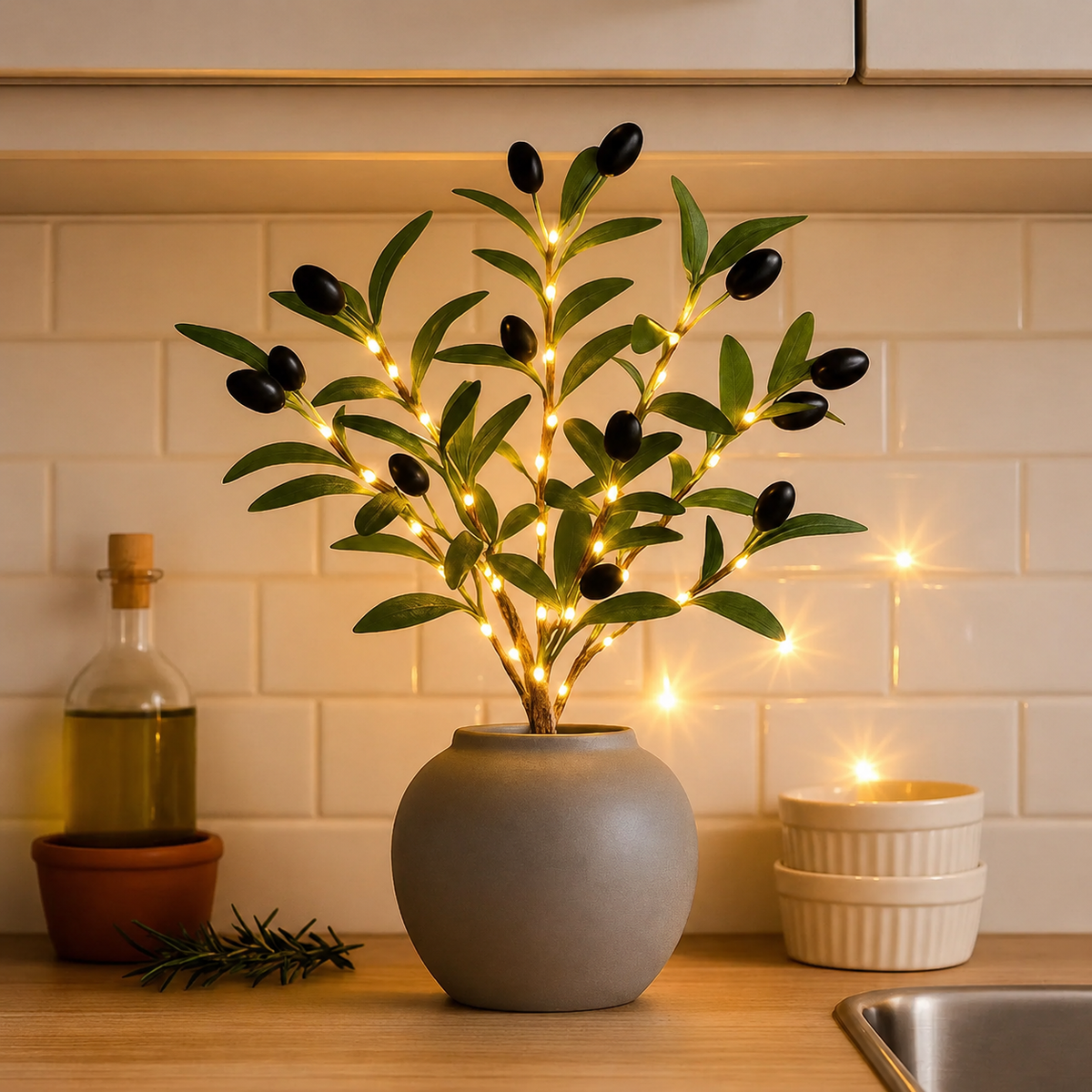 SilvaLux LED-Lichterzweig für Vasen mit Warmweißlicht – Lichterkette