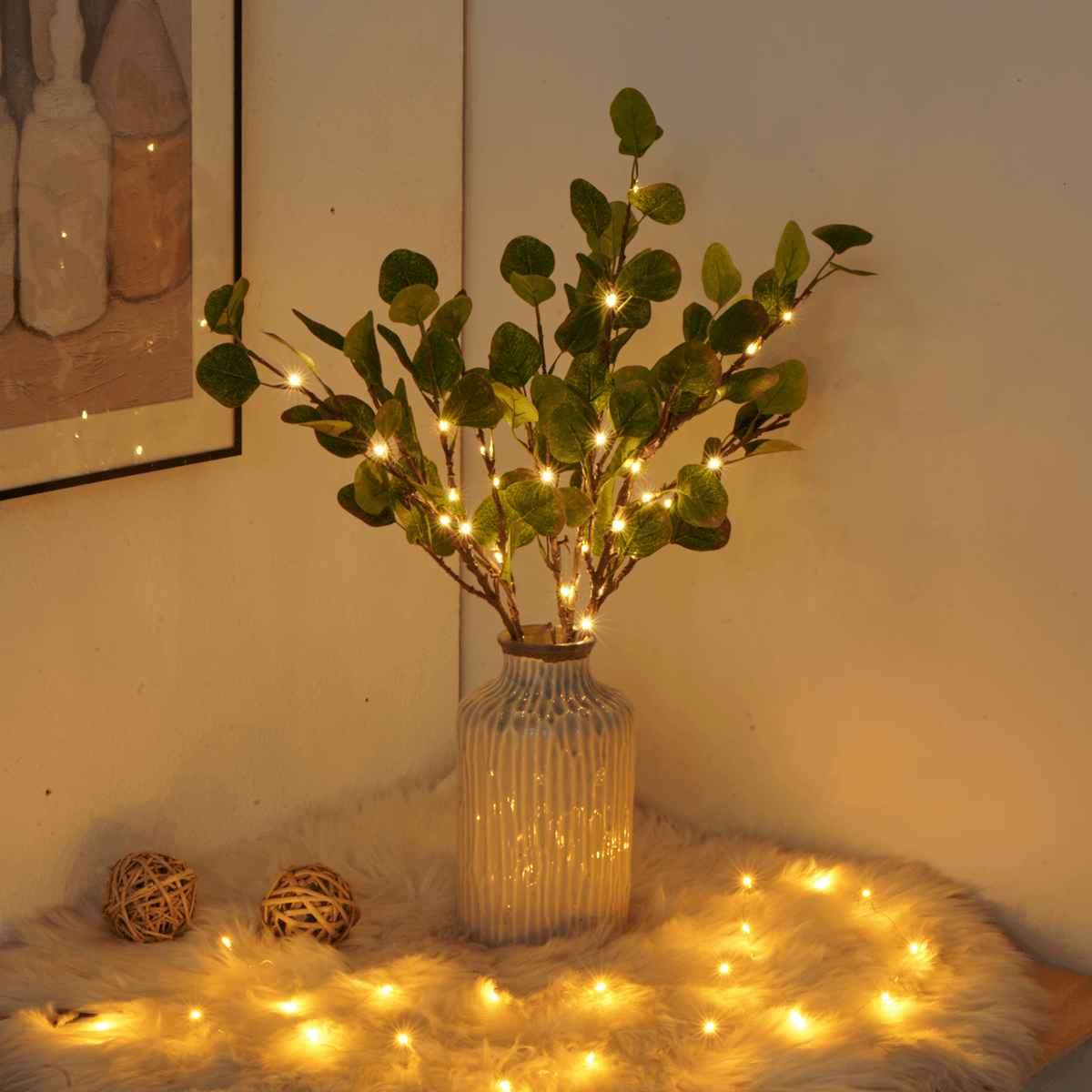 OlivoGlow LED-Lichterzweig mit warmweißem Glanz – Lichterkette – Ansicht 8 von 8