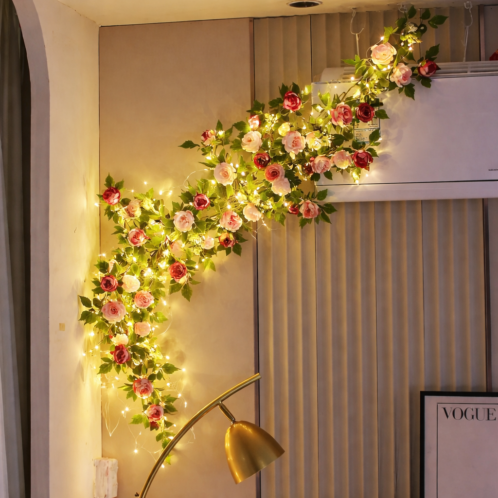 BloomLight LED-Rosengirlande für Wanddekoration – Lichterkette – Ansicht 2 von 5