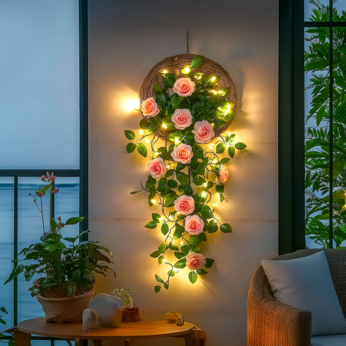 RosaLumé LED Rosengirlande mit warmweißem Licht – Lichterkette – Ansicht 5 von 6