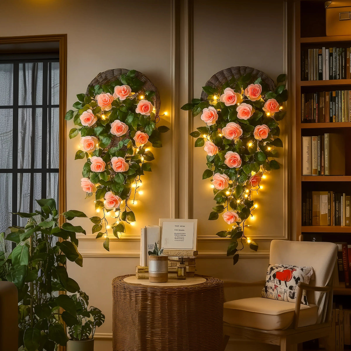 RosaLumé LED Rosengirlande mit warmweißem Licht – Lichterkette – Ansicht 6 von 6