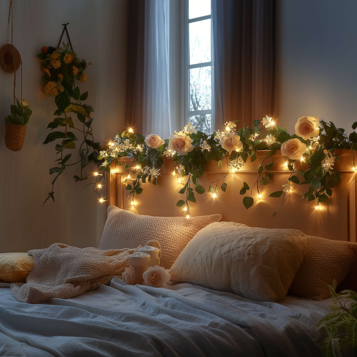 RoseAura LED-Rosenkranz für stimmungsvolles Ambiente – Dekoleuchte – Ansicht 4 von 6