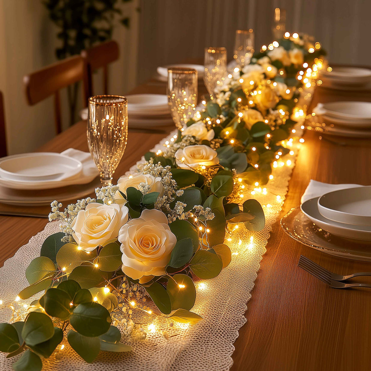RoseAura LED-Rosenkranz für stimmungsvolles Ambiente – Dekoleuchte – Ansicht 6 von 6