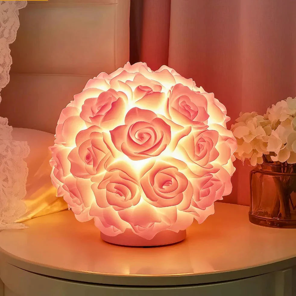 RoseGlow LED-Rosenlampe mit warmem Licht – Dekoleuchte – Ansicht 2 von 8