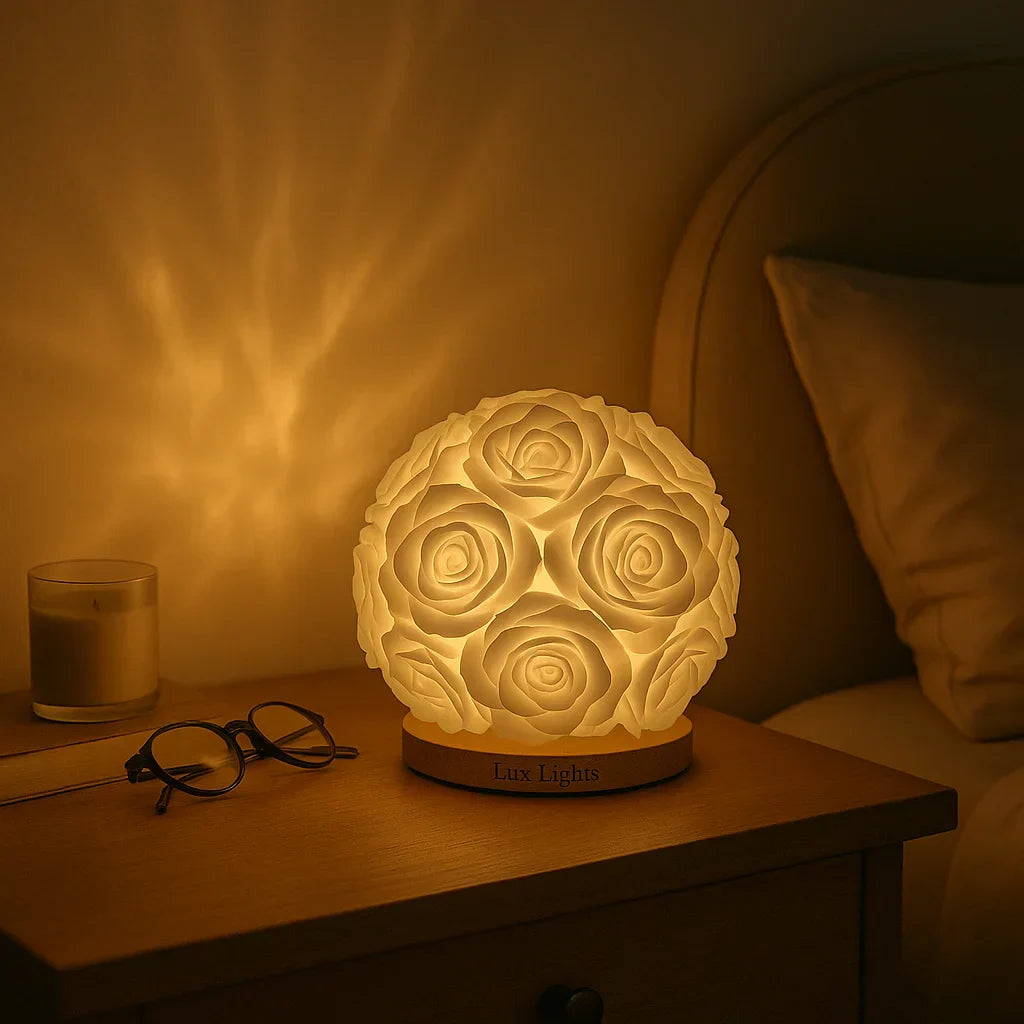RoseGlow LED-Rosenlampe mit warmem Licht – Dekoleuchte – Ansicht 6 von 8