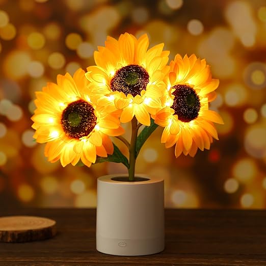 Sonnablum LED Tischlampe im Blütendesign – Tischleuchte – Ansicht 8 von 18