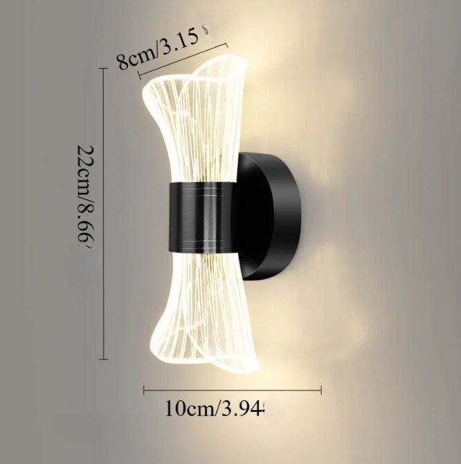 LumeWave LED-Wandleuchte mit geschwungenem Design – Ansicht 9 von 9