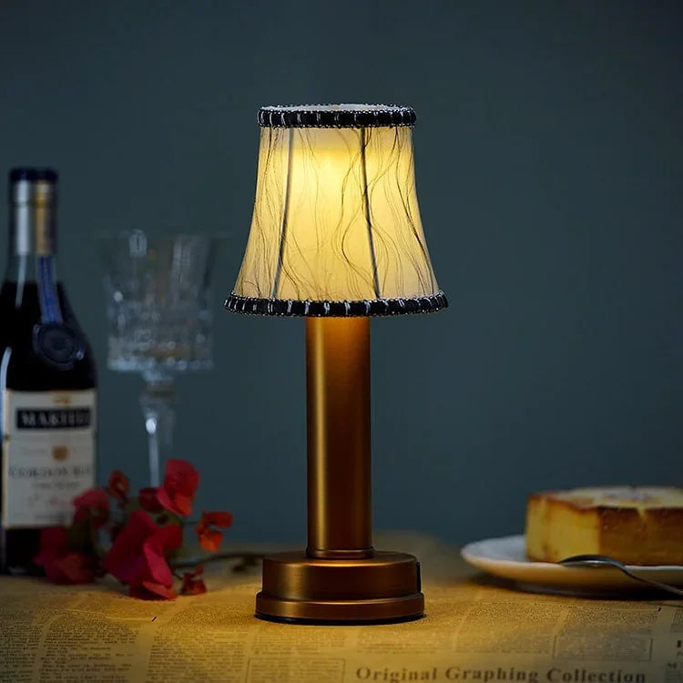 VelloGlow Kabellose LED-Tischlampe mit Stoffschirm – kabellose Tischleuchte – Ansicht 16 von 21