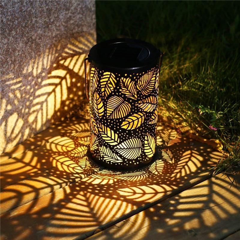 FoliaGlow Solarlaterne mit Blattmuster-Lichtspiel – Solarleuchte