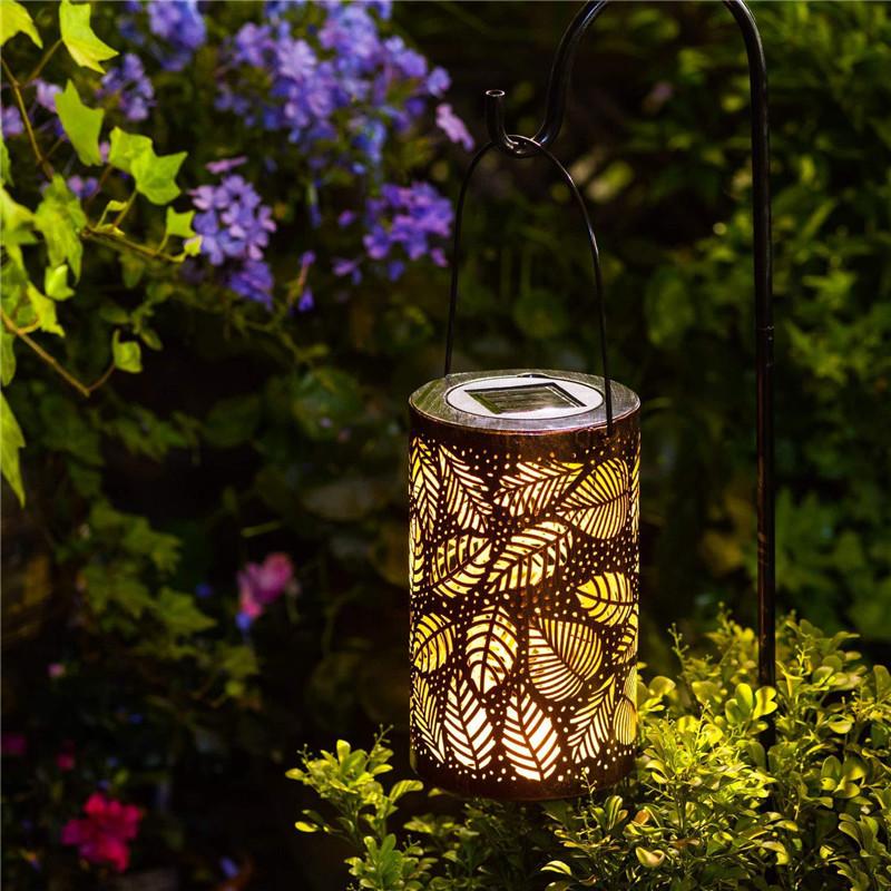 FoliaGlow Solarlaterne mit Blattmuster-Lichtspiel – Solarleuchte – Ansicht 2 von 14