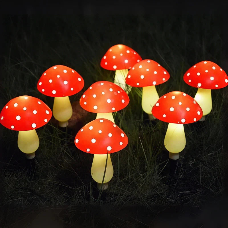 FeenLux Solar-Lichterkette mit Leuchtpilzen, IP65 – Ansicht 4 von 9