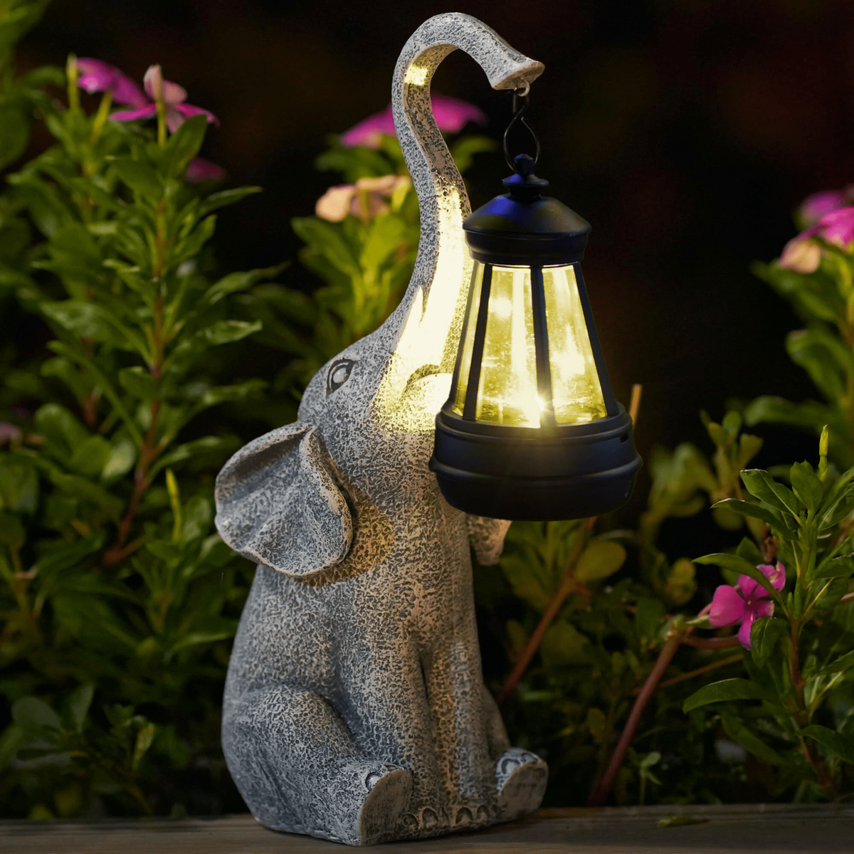 ElefantGlow Solar-Deko-Lampe mit Warmlicht – Dekoleuchte – Ansicht 2 von 5