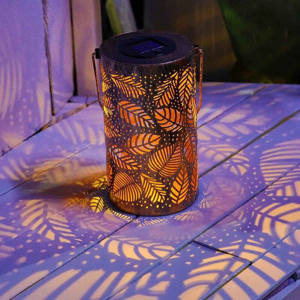 VerdaLux Kabellose Solarlampe im Blätterdesign für den Garten – Solarleuchte – Ansicht 2 von 12