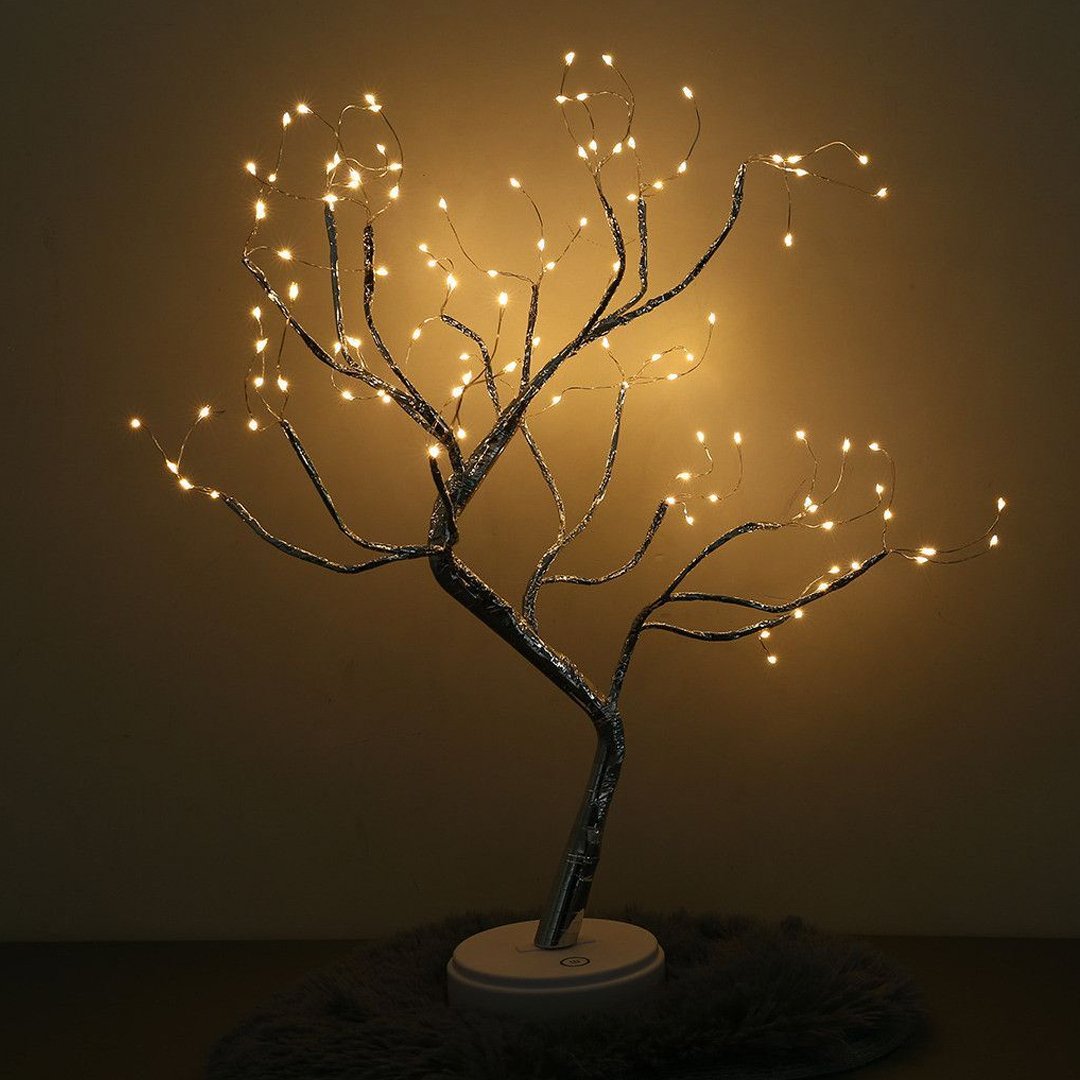 Bonsailux LED-Baumlampe mit Kupferlichterzweigen – Tischleuchte – Ansicht 6 von 6