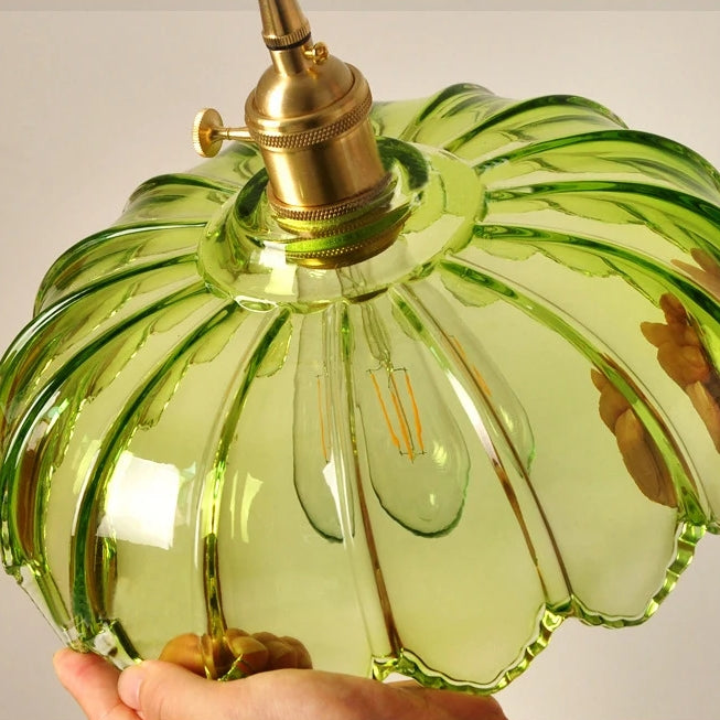 Lumessa Vintage Glas-Pendelleuchte im Blütendesign – Ansicht 17 von 21