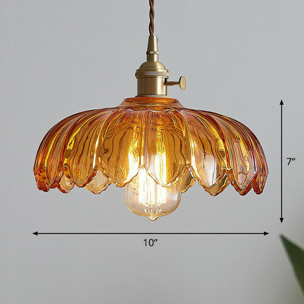 Lumessa Vintage Glas-Pendelleuchte im Blütendesign – Ansicht 20 von 21